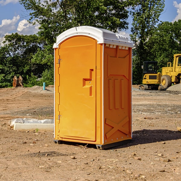 can i customize the exterior of the portable restrooms with my event logo or branding in Six Mile Run